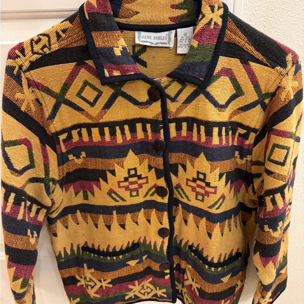 Jane Ashley Multicolor Patterned Jacket - image 1